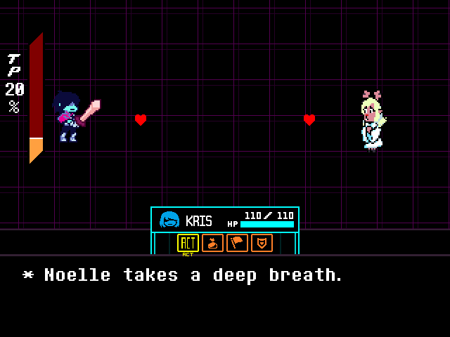 Animated battle preview of Kris and Noelle